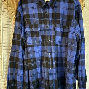 Original Use Blue and Black Checkered Men's Shirt